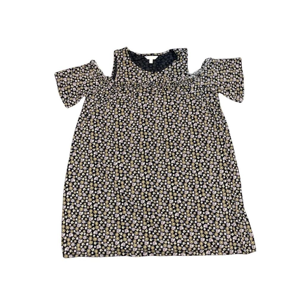 LC Lauren Conrad Ruffle Cold-Shoulder Dress Plus Size XXL Floral Garden